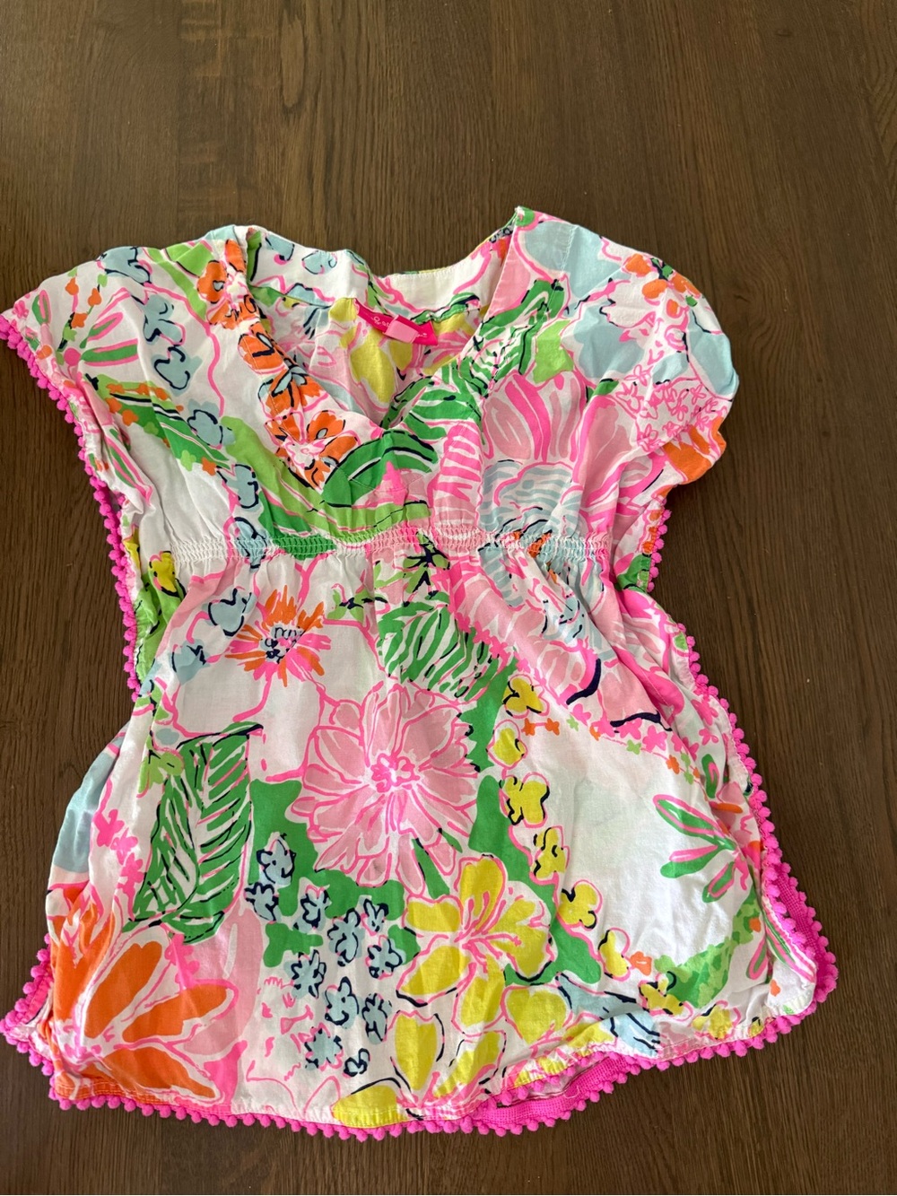 Lilly Pulitzer Pink, Green & Yellow Floral Tunic